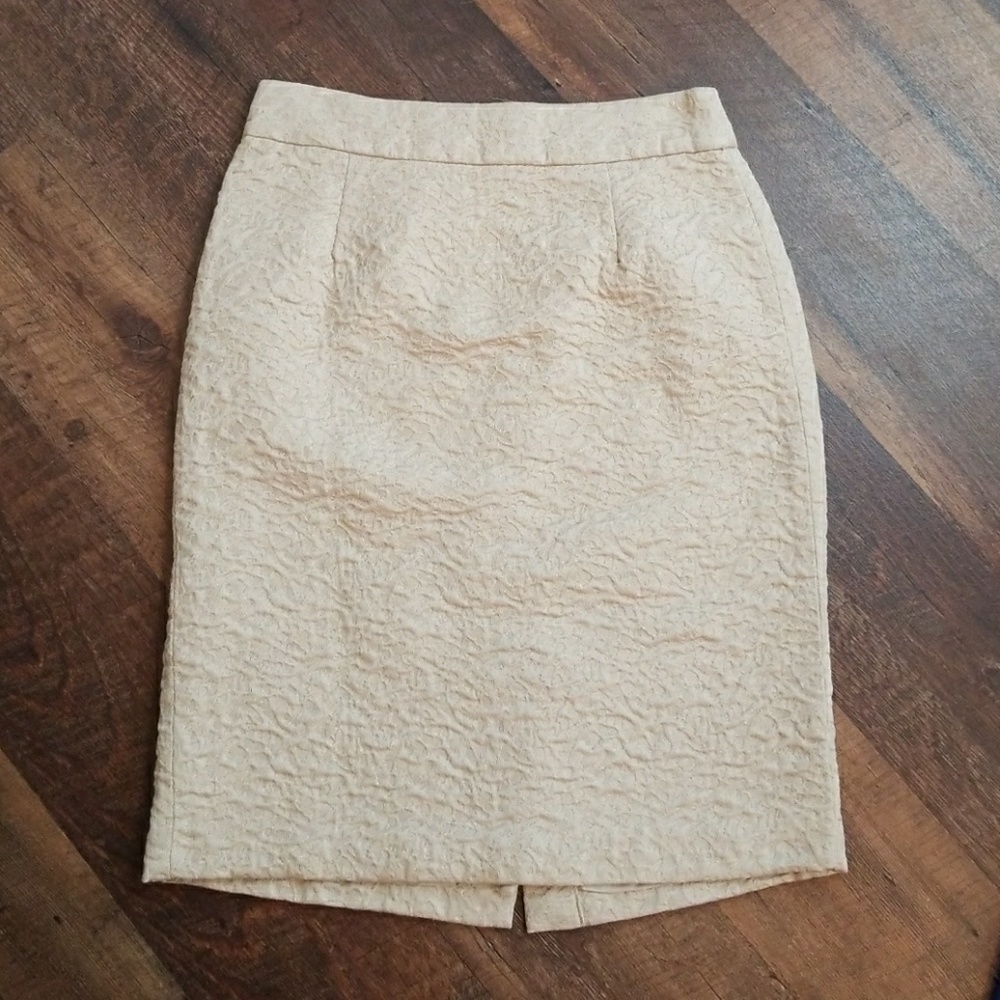 Banana Republic Gold Pattern Skirt